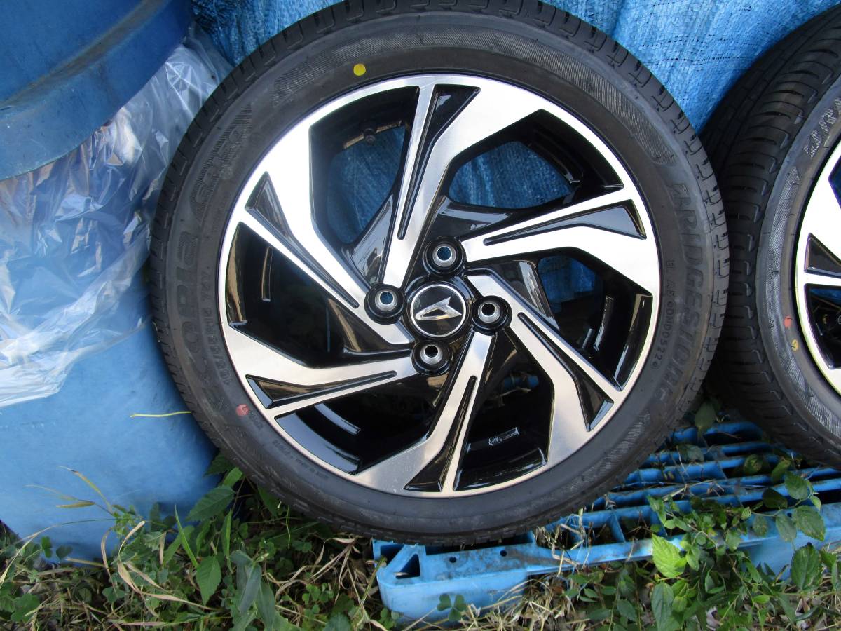 ダイハツ純正　タントカスタム　アルミ　165/55R15　4H100+45　4本　中古品 タント 165&frasl;55R15 カスタム タイヤとアルミホイール 15インチアルミタイヤホイール アルミ