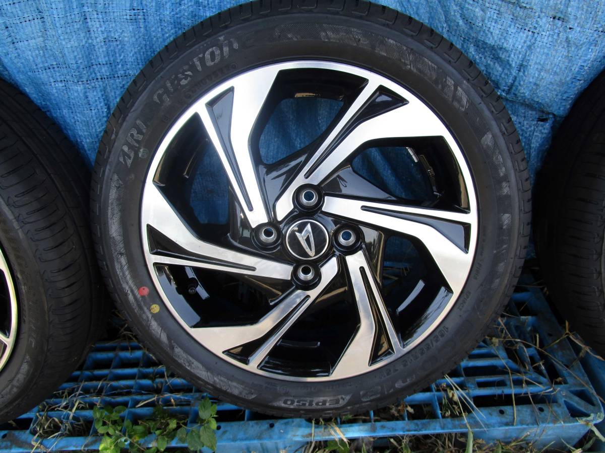 ダイハツ純正　タントカスタム　アルミ　165/55R15　4H100+45　4本　中古品 タント 165&frasl;55R15 カスタム タイヤとアルミホイール 15インチアルミタイヤホイール アルミ