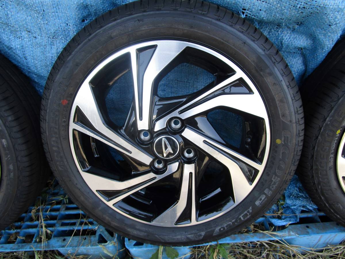 ダイハツ純正　タントカスタム　アルミ　165/55R15　4H100+45　4本　中古品 タント 165&frasl;55R15 カスタム タイヤとアルミホイール 15インチアルミタイヤホイール アルミ