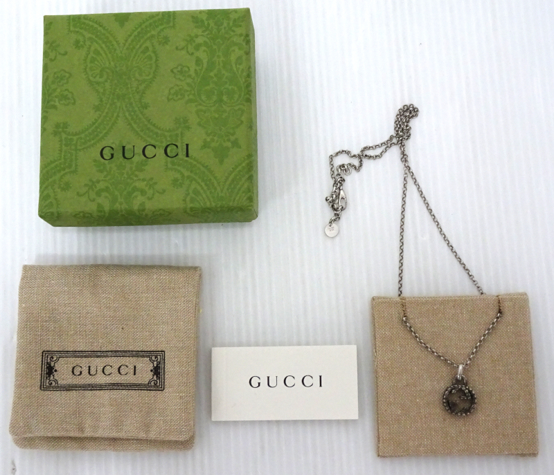 1円～！ GUCCI グッチ SV925 インターロッキングG GG ペンダント