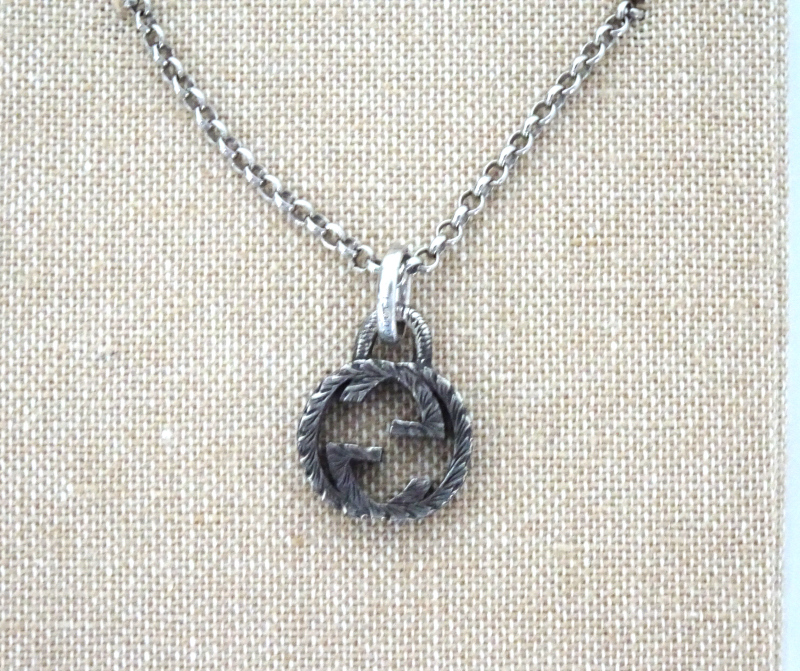 1円～！ GUCCI グッチ SV925 インターロッキングG GG ペンダント