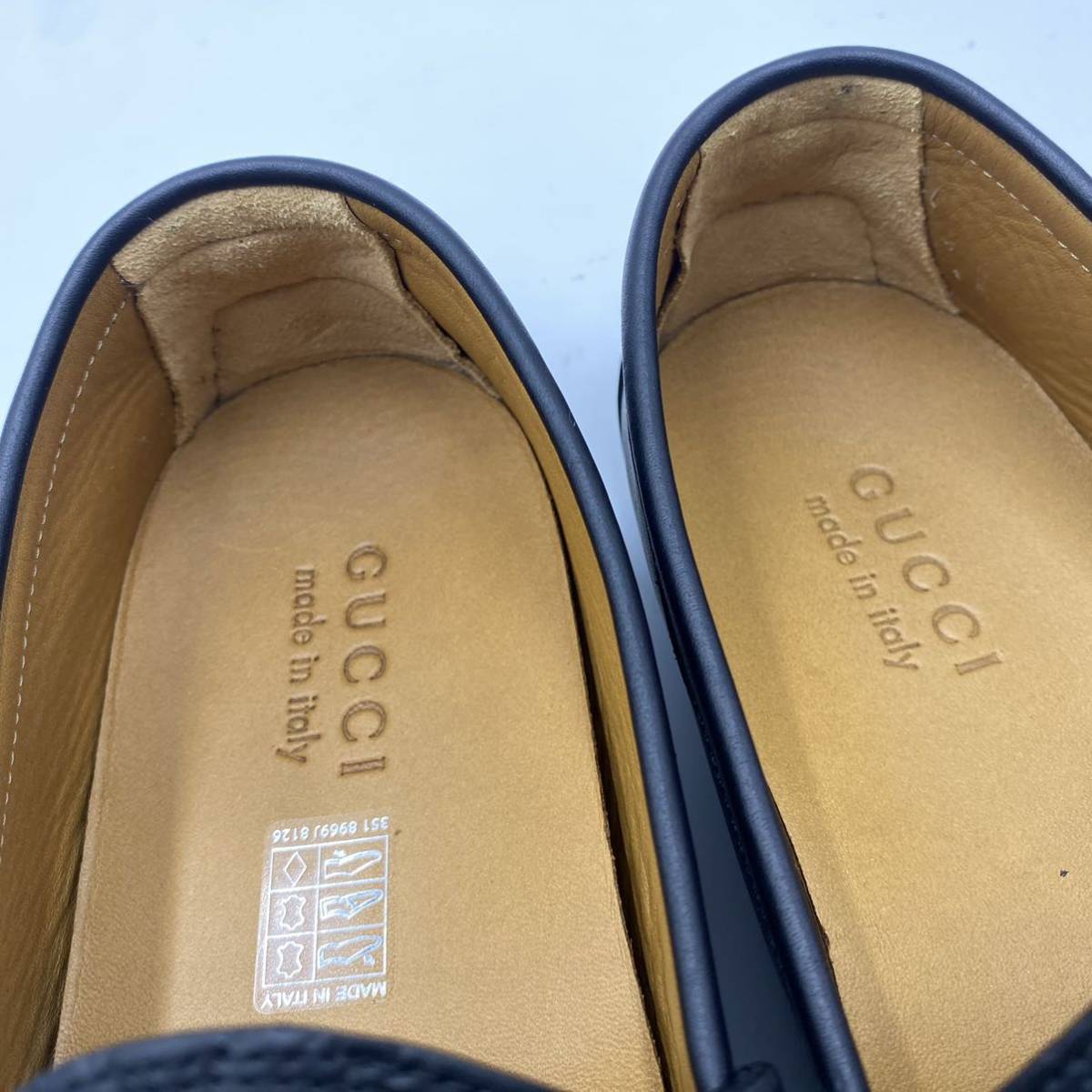 美品 グッチ GUCCI ドライビングシューズ マイクロシマ ローファー GG