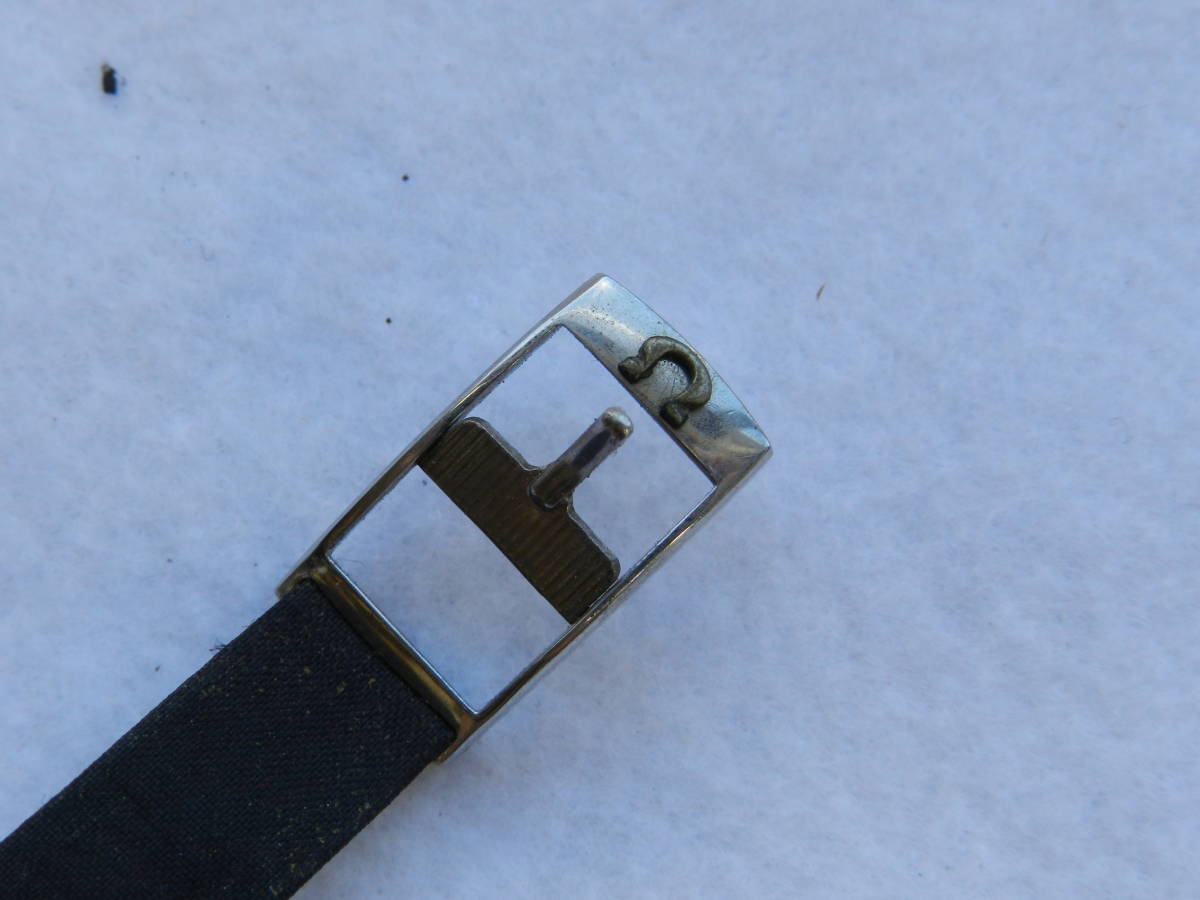 オメガ 手巻き式 腕時計 OMEGA デビル 銀色文字盤 角形ケース 純正尾錠