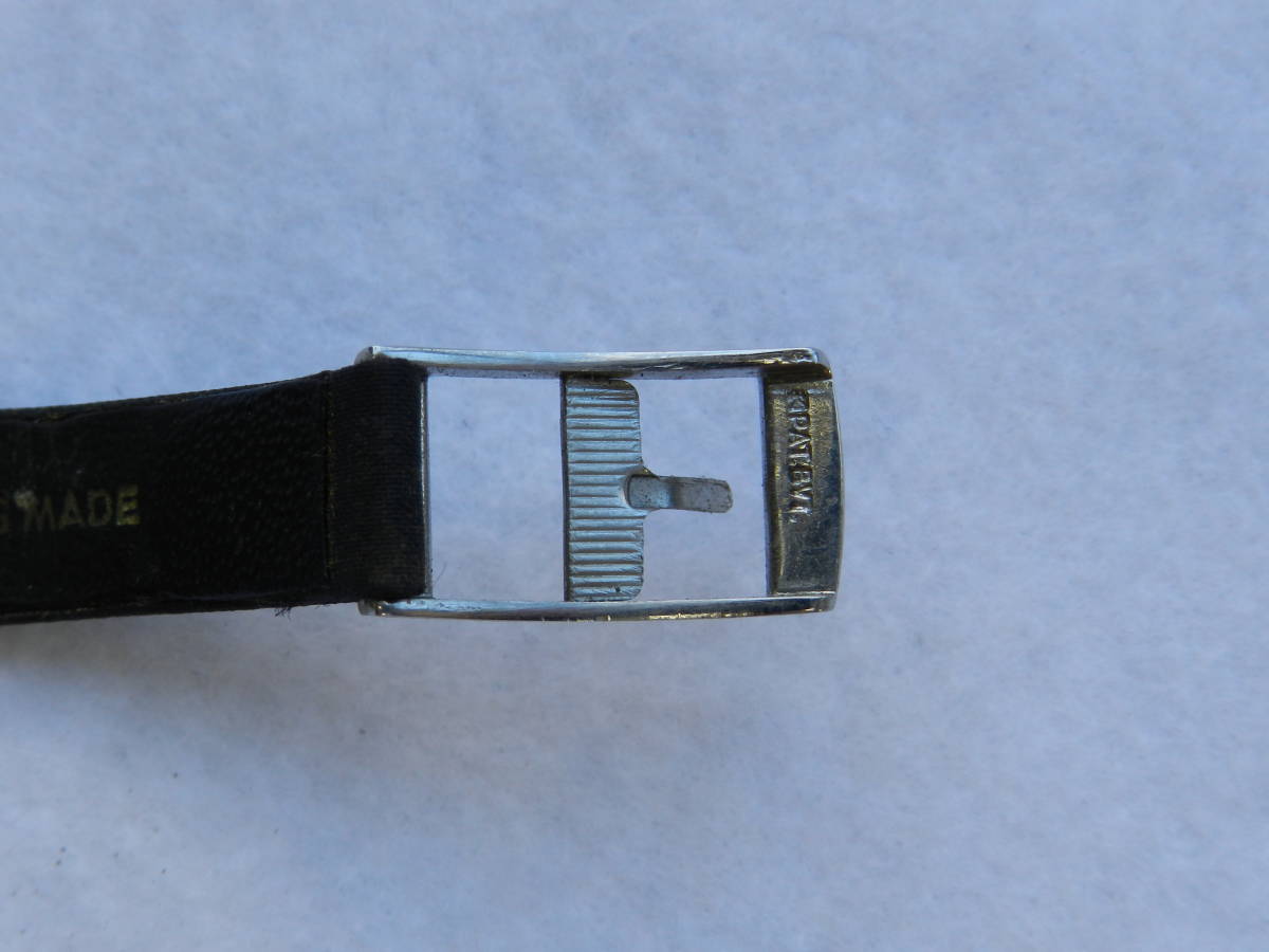 オメガ 手巻き式 腕時計 OMEGA デビル 銀色文字盤 角形ケース 純正尾錠