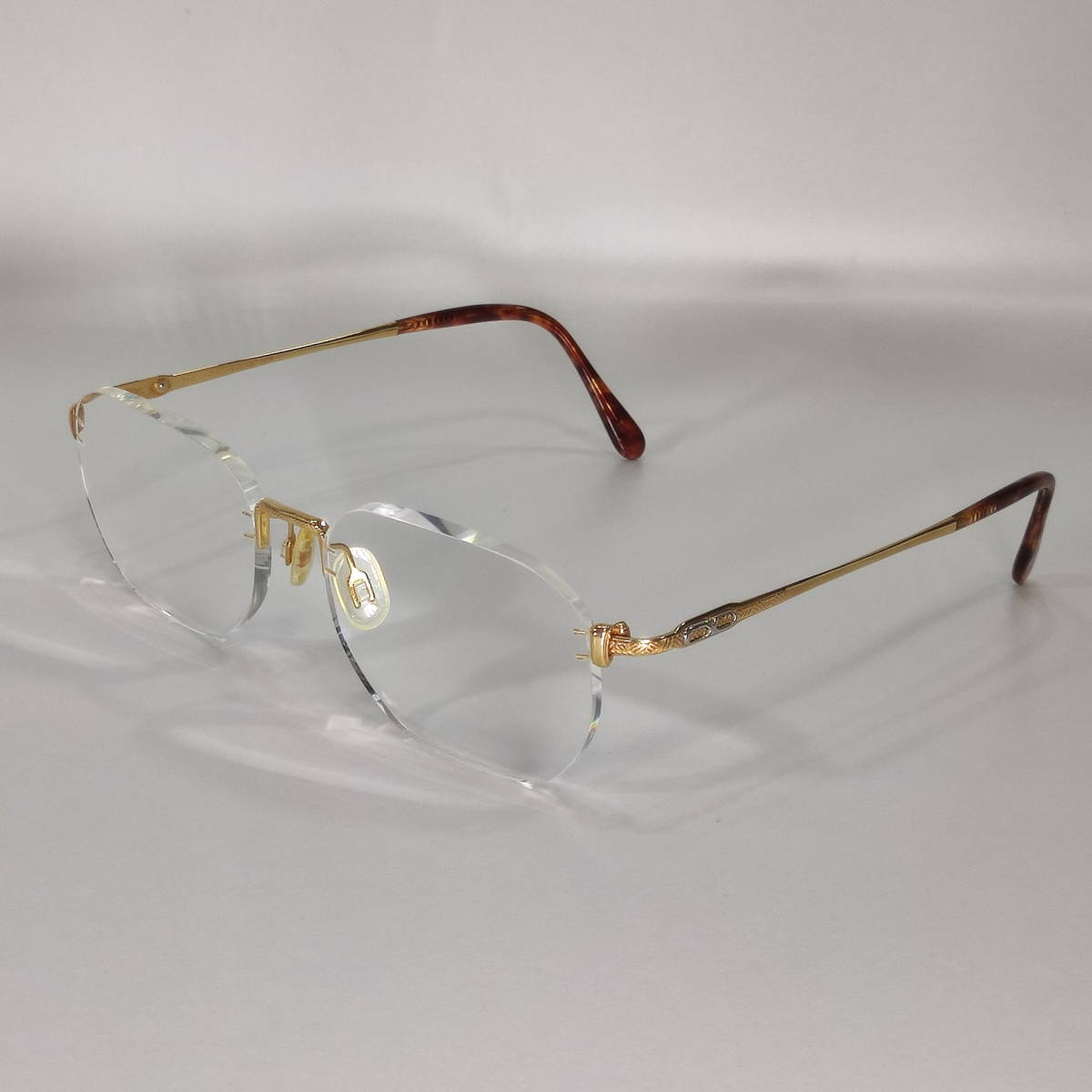 HOYA K18 刻印あり 18金 ES35K8 日本製 ホヤ メガネ 老眼鏡 メガネ 