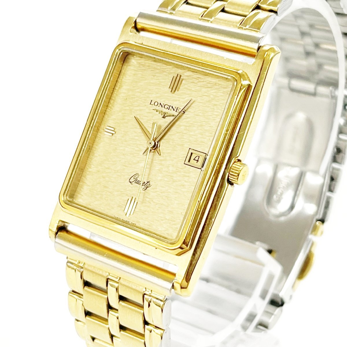 LONGINES ロンジン 【クォーツ 不動】スクエア ゴールドカラー QZ