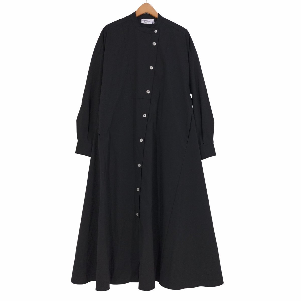 nagonstans(ナゴンスタンス) long flare dress スパンライク タイプライター ロ 中古 古着 0424