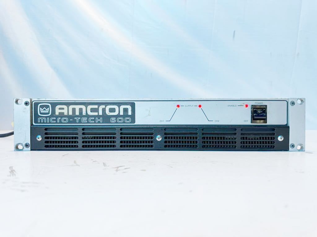 AMCRON アムクロン MICRO-TECH 600 CROWN ステレオパワーアンプ☆ 通電