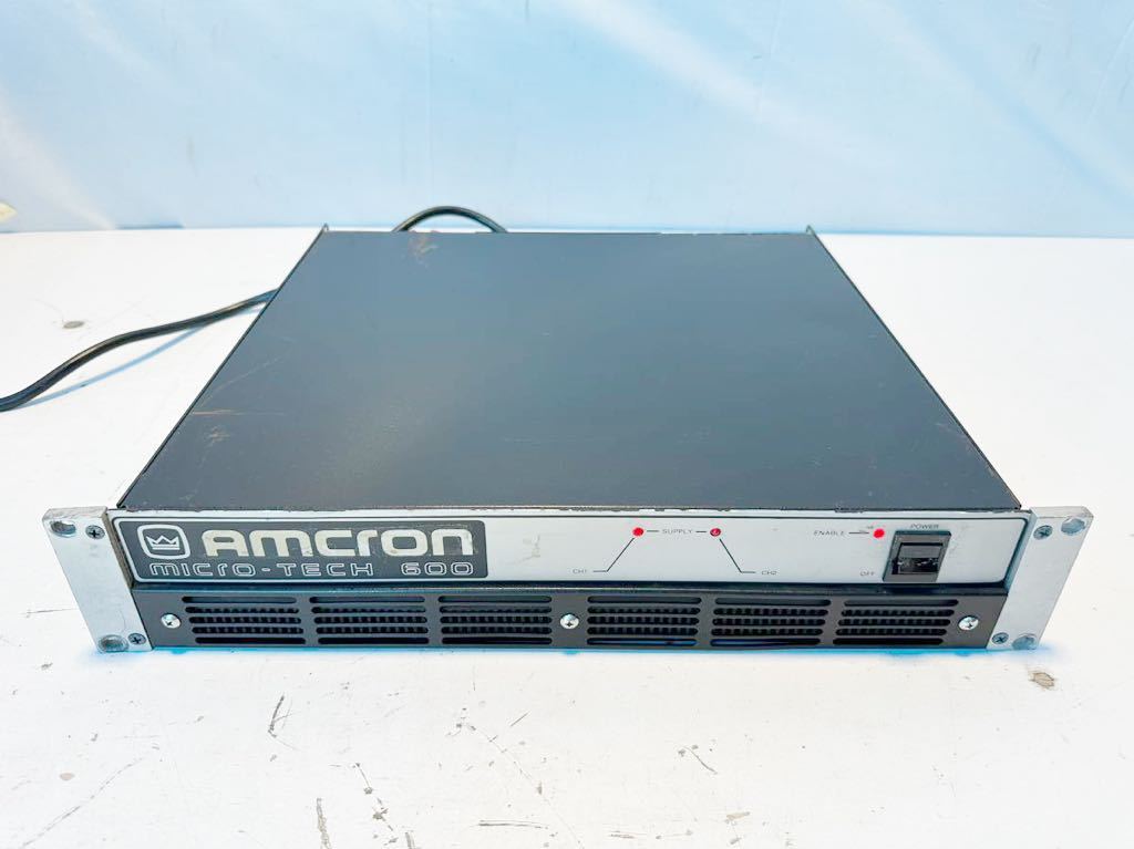 AMCRON アムクロン MICRO-TECH 600 CROWN ステレオパワーアンプ☆ 通電