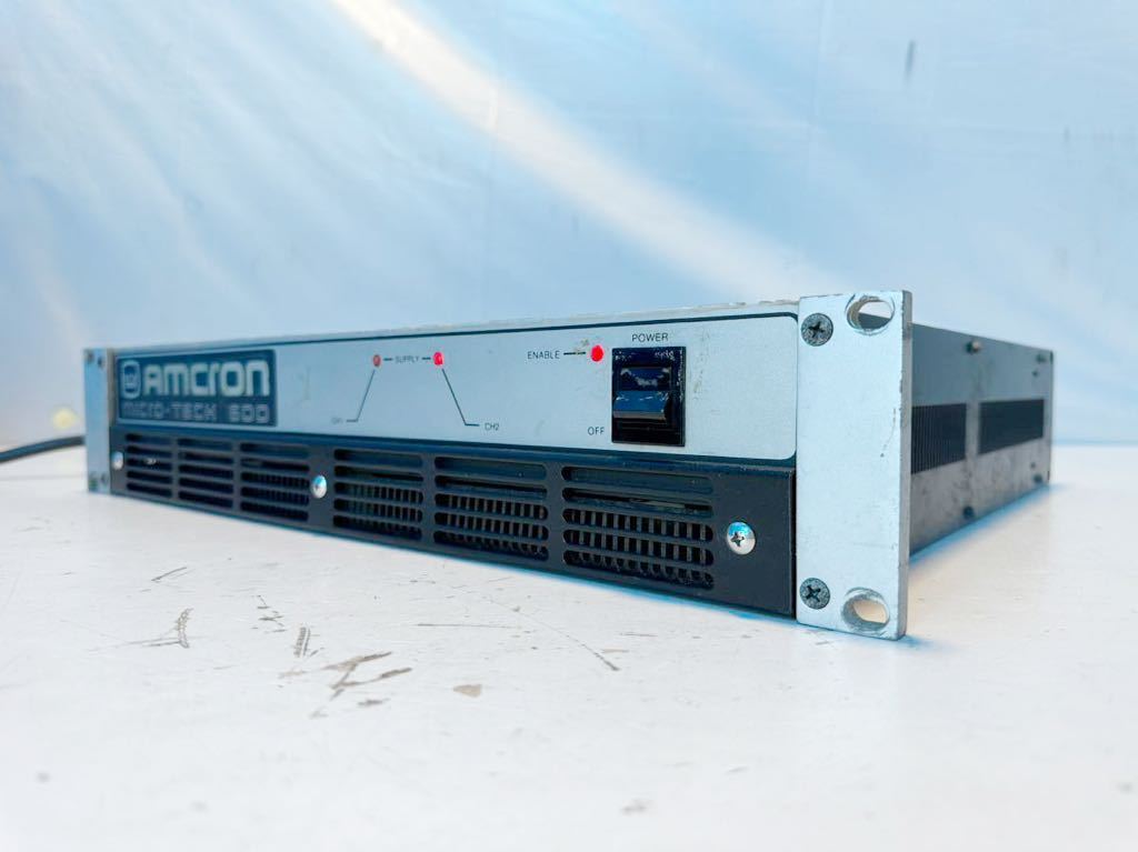 AMCRON MICRO-TECH 600 パワーアンプ アムクロン AMCRON アムクロン MICRO-TECH 600 CROWN ステレオパワーアンプ☆ 通電OK