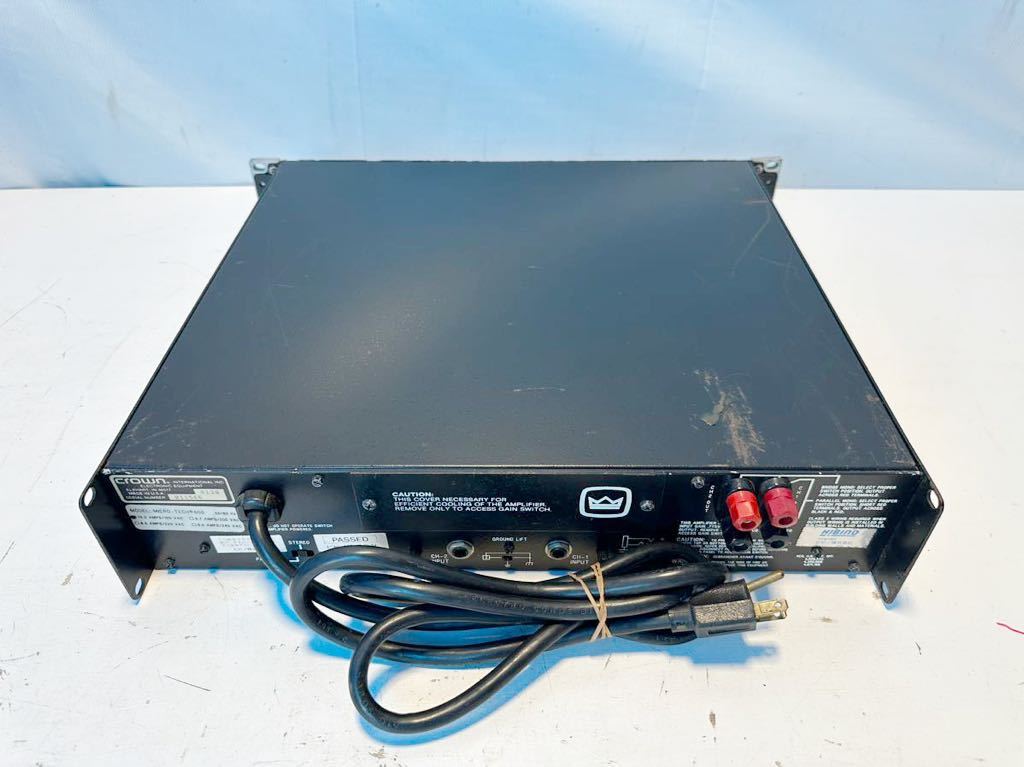 AMCRON アムクロン MICRO-TECH 600 CROWN ステレオパワーアンプ☆ 通電