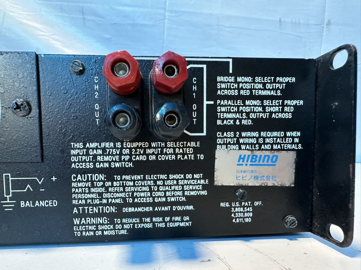 AMCRON アムクロン MICRO-TECH 600 CROWN ステレオパワーアンプ☆ 通電