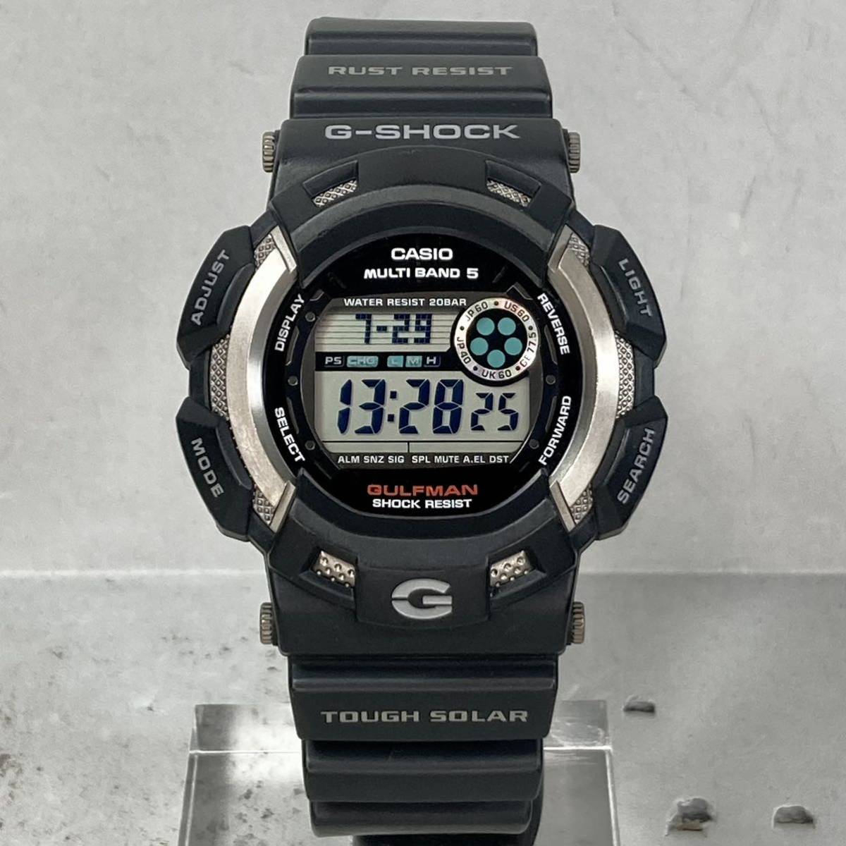 極 G-SHOCK GW-9100-1JF GULFMANガルフマン タフソーラー 電波受信 