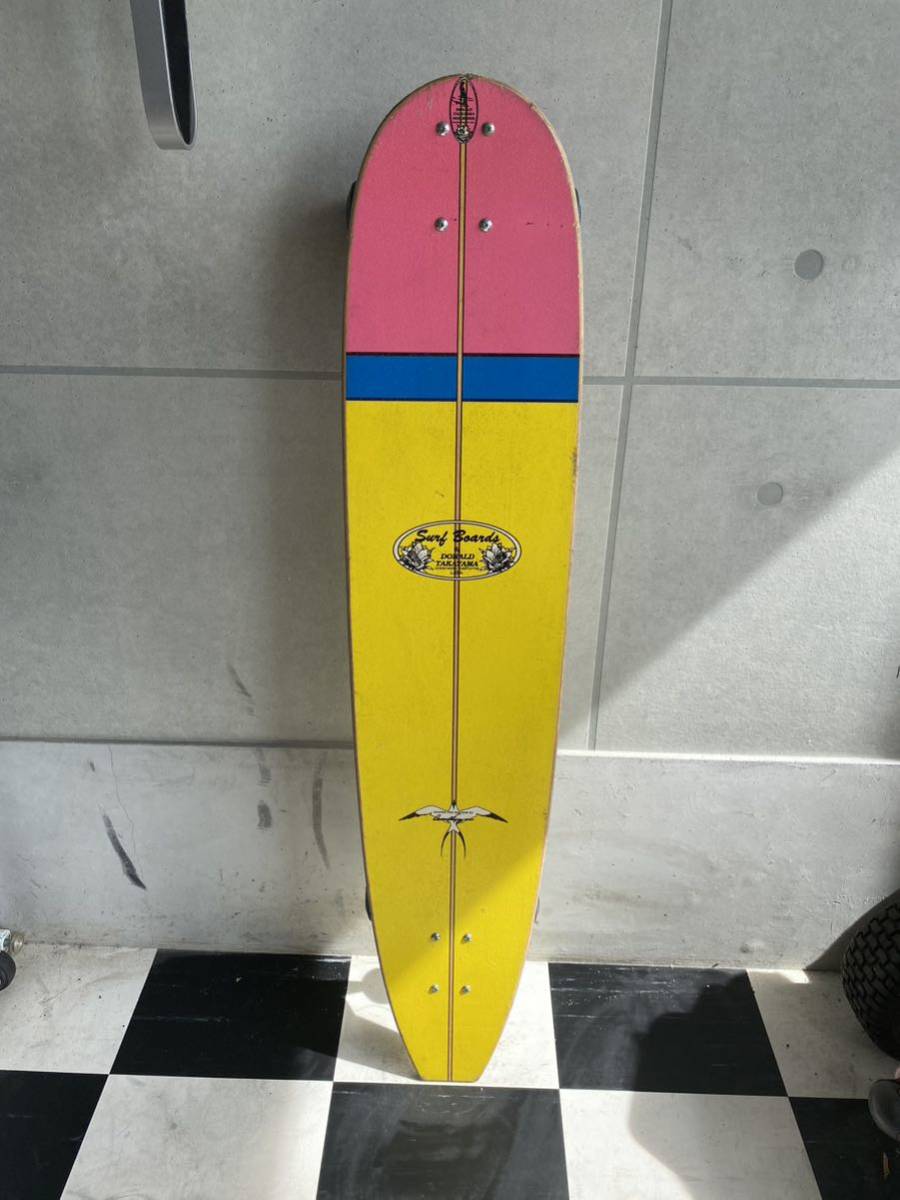 希少 ドナルドタカヤマ インザピンク ロングスケートボード ハワイアン 