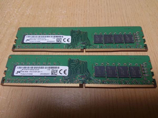 み Micron 8GB ddr4 2rx8 pc4 2133p 8GBx2枚 計16GB No.000057(その他)｜売買された ...