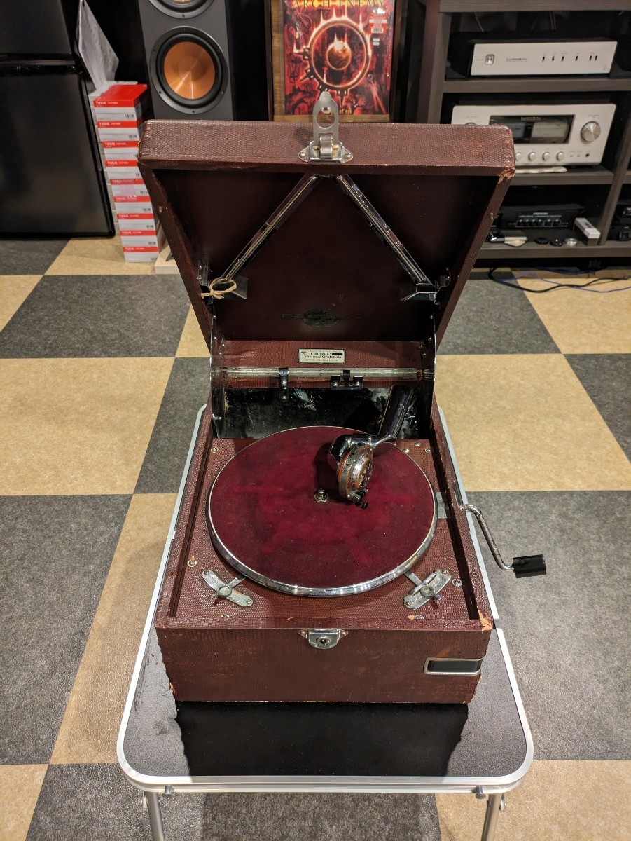 G-241 コロンビア 蓄音機 (蓄音機) Yahoo!オークション - ゼンマイ修理