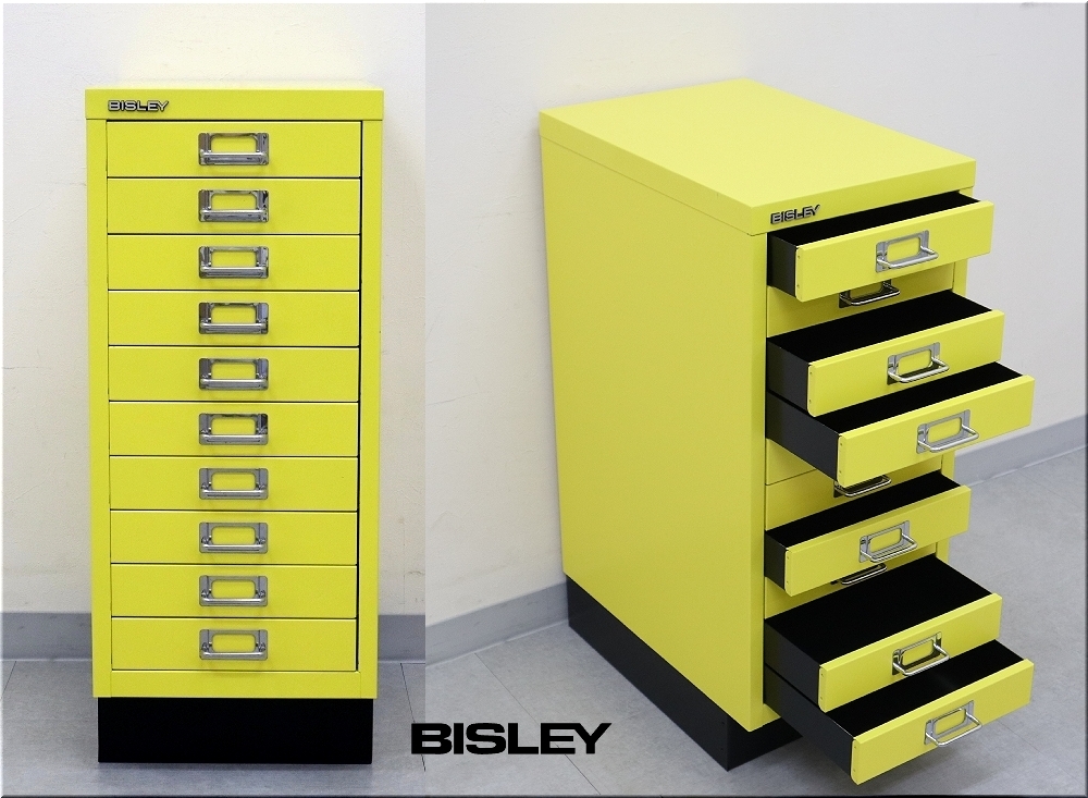 【赤字超特価，お買い得】 BISLEY ビスレー BASICシリーズ 29/10 A4 キャビネット 引き出し10段 イエロー リモートワークデスク オフィス イギリス レターケース(キャビネット、デスクワゴン)｜売買されたオークション情報 キャビネット、デスクワゴン