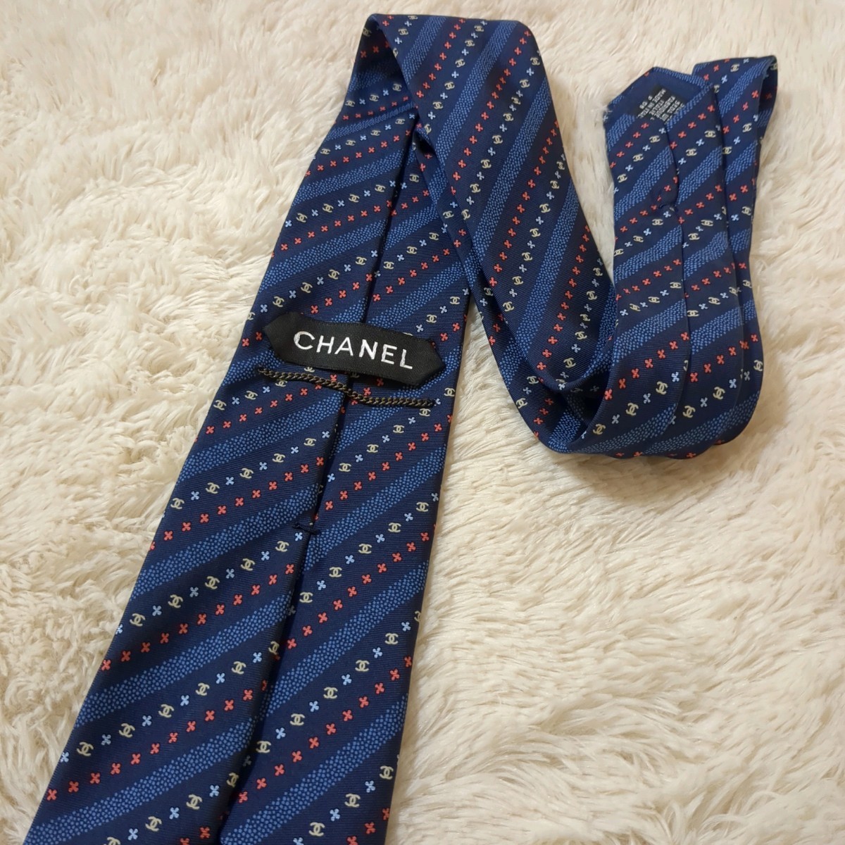 CHANEL シャネル ネクタイ | ココマーク レジメンタル