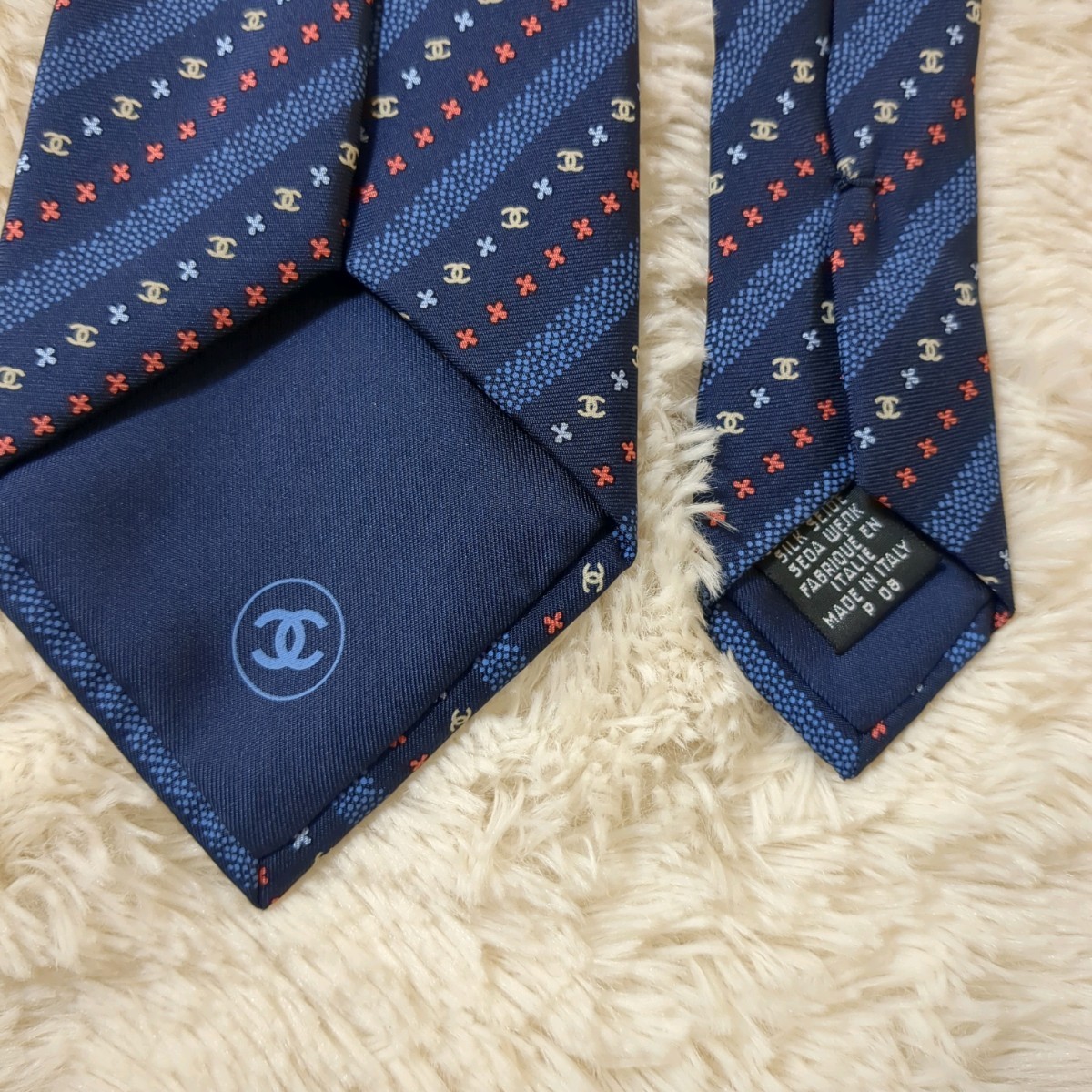 CHANEL シャネル ネクタイ | ココマーク レジメンタル