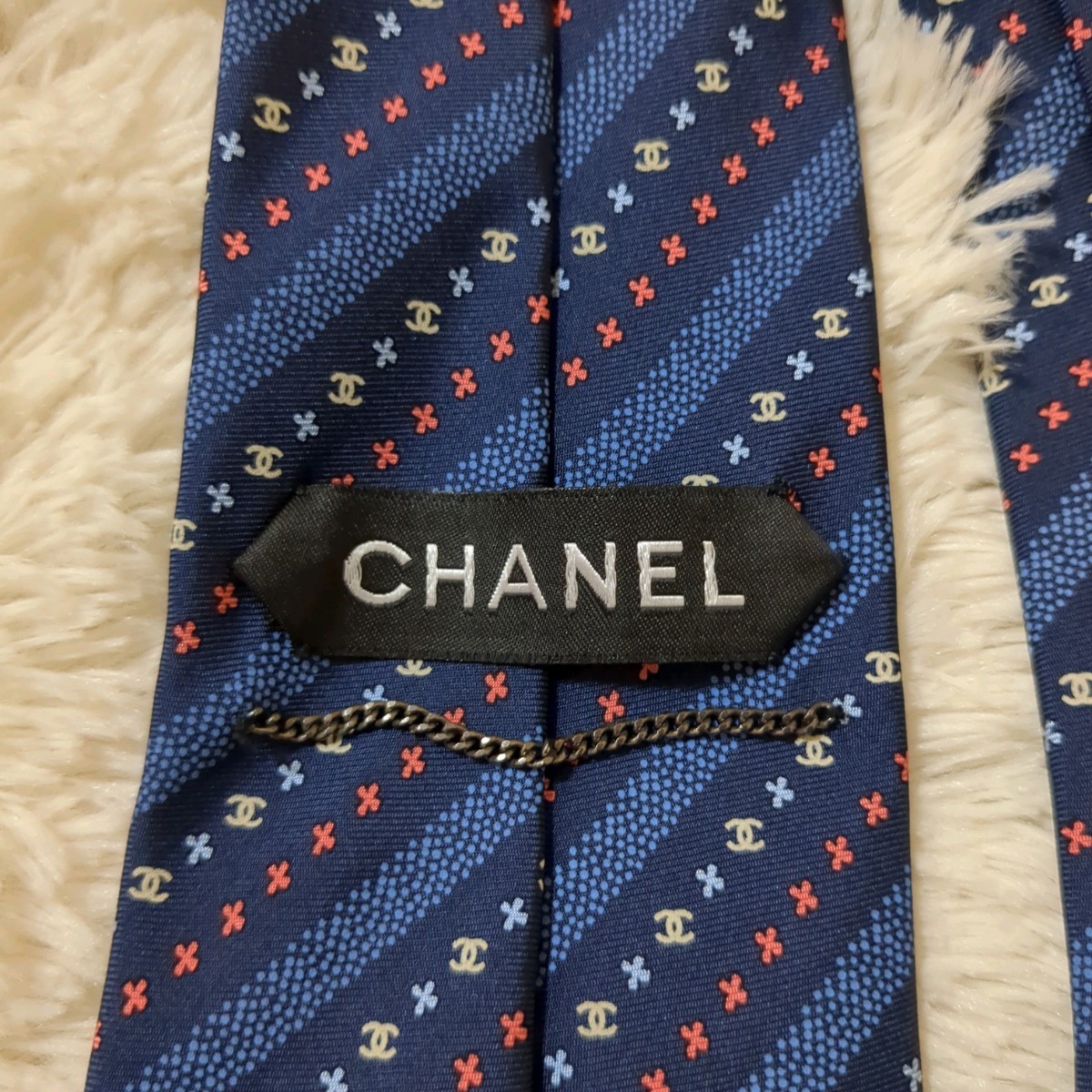CHANEL シャネル ネクタイ | ココマーク レジメンタル