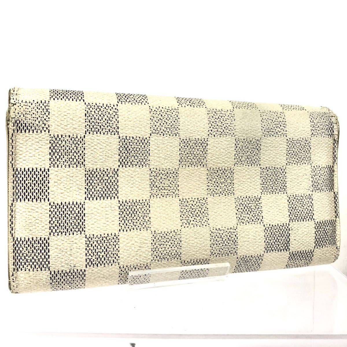 美品 LOUIS VUITTON ルイ・ヴィトン ダミエアズール ファスナー 二