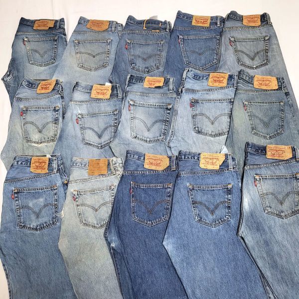 15本 リーバイス 501 507 古着卸 ブルー グランジ デニム パンツ