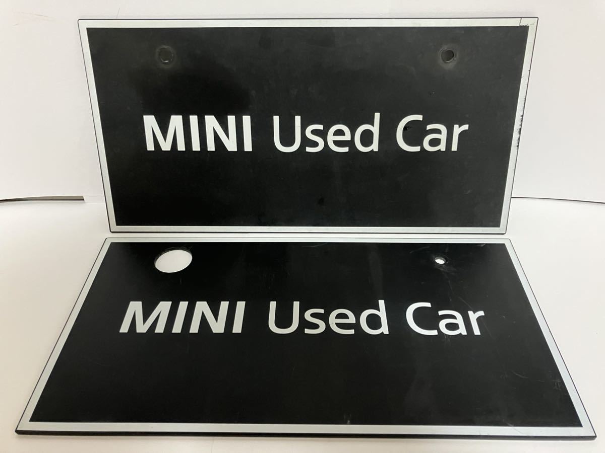 超希少!! BMW MINI ディーラー展示用 ナンバープレート 2枚 MINI Used