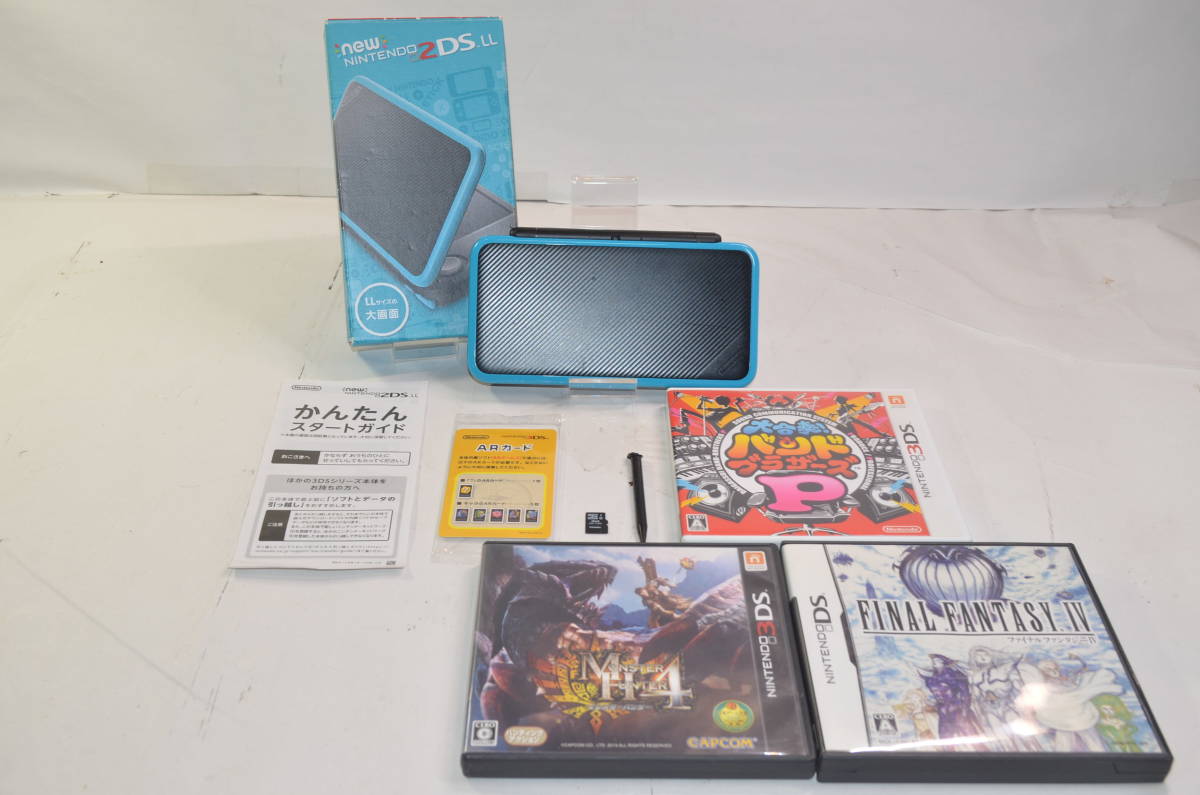 ☆ソフト3本付き 動作良好☆new 2dsll 本体 ブラック ターコイズ
