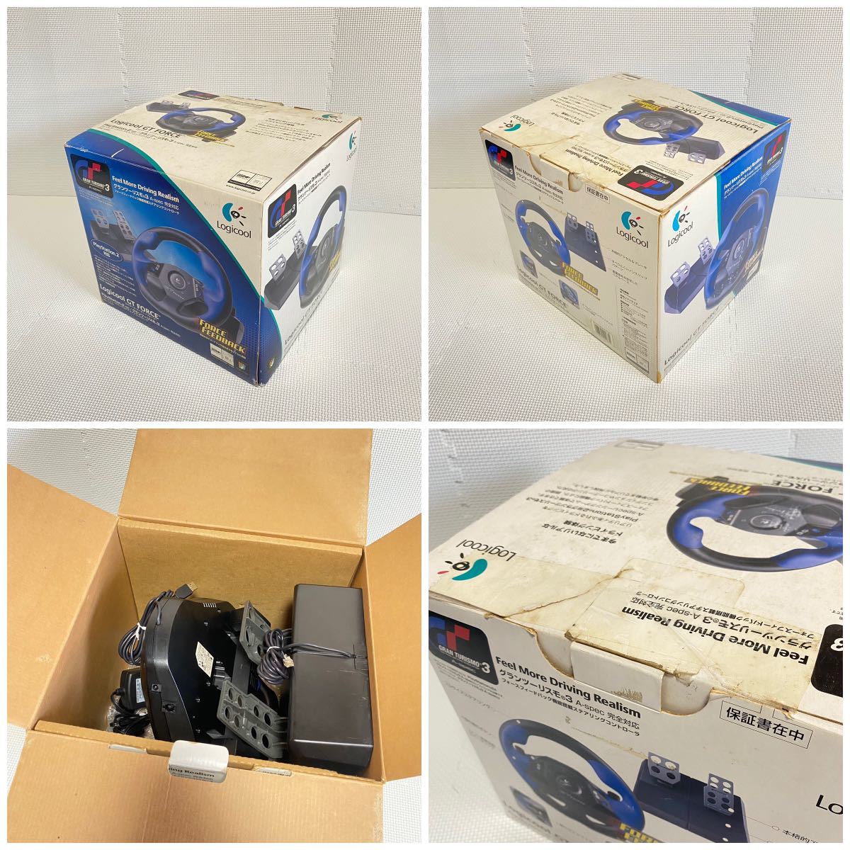 1円☆ Logicool GT FORCE ステアリングコントローラ ロジクール PS2 