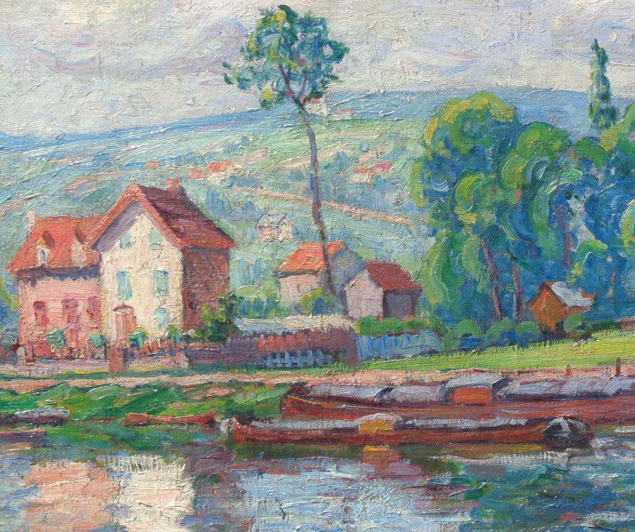 マジュール 15号 Le Bord de Canal Henri Roussel Masure 1863-1918 シスレー ピサロ モネ ...