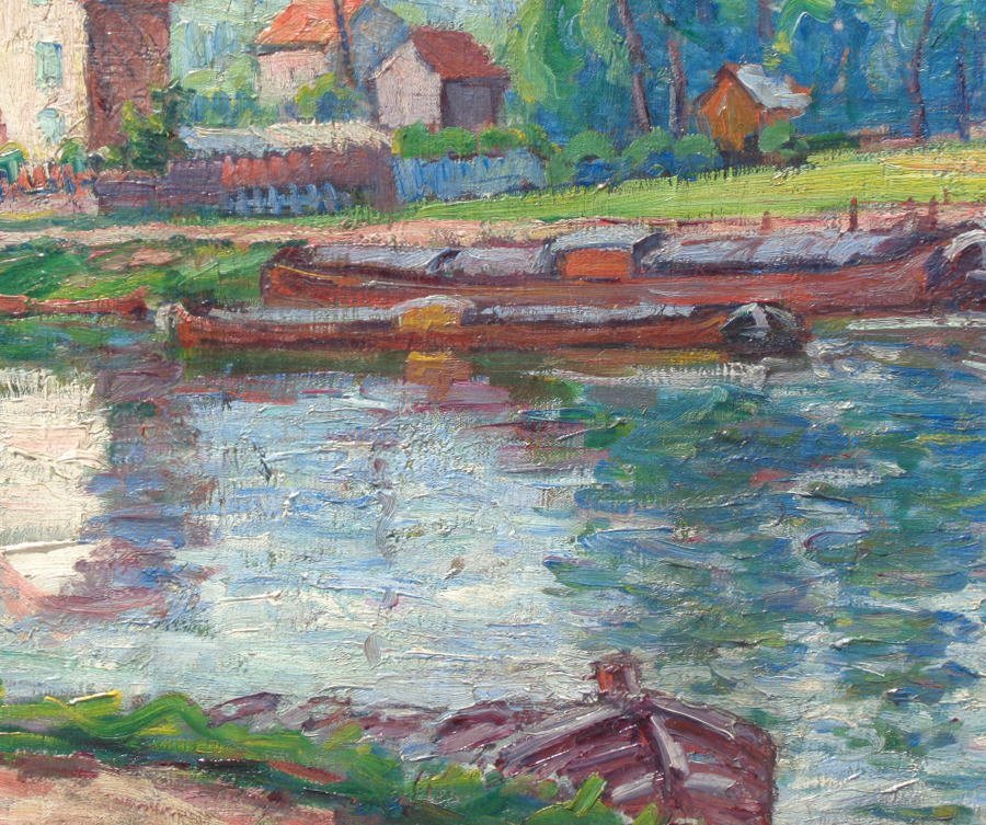 マジュール 15号 Le Bord de Canal Henri Roussel Masure 1863-1918 シスレー ピサロ モネ ...