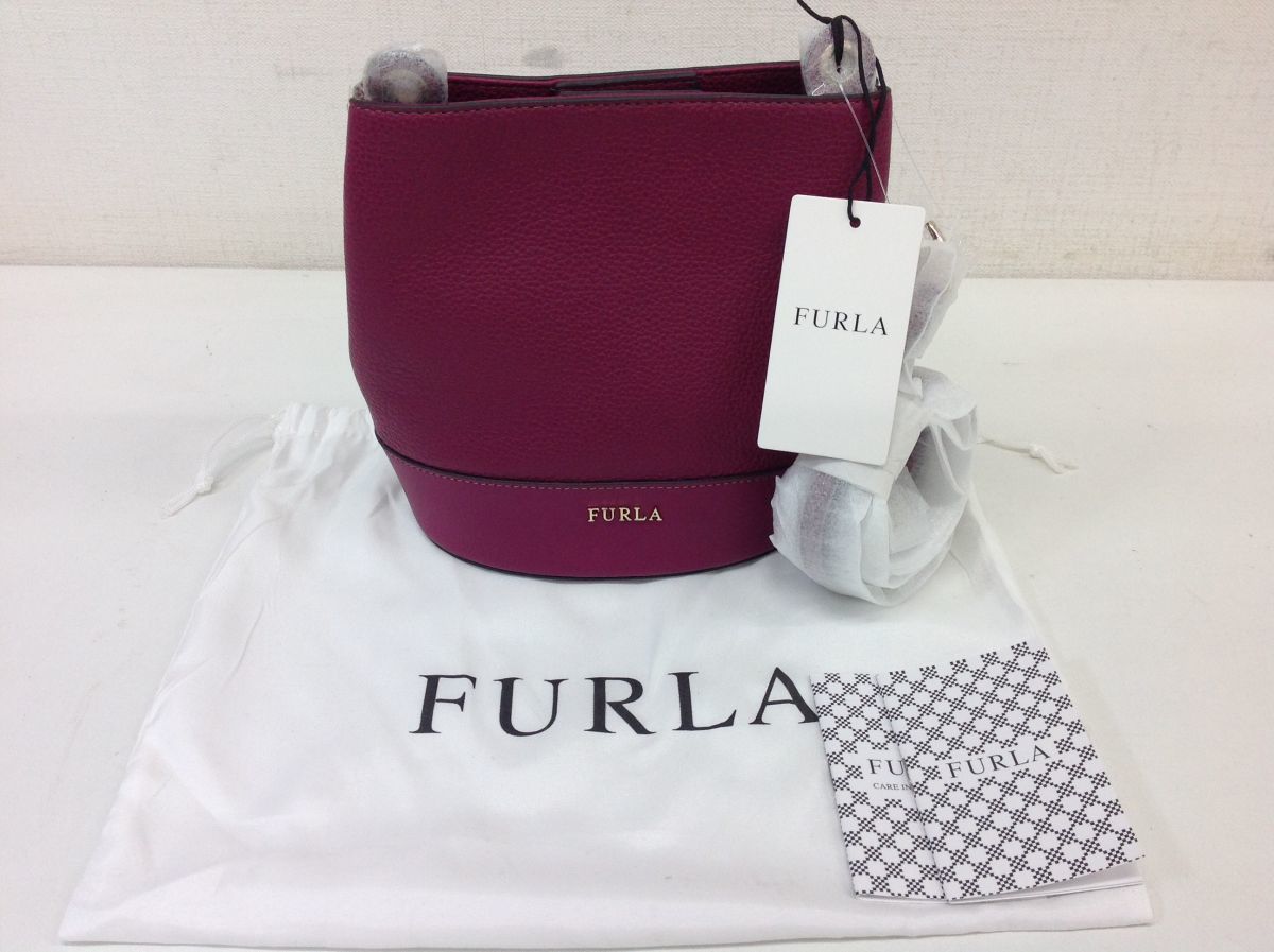 営KZ960-80【未使用品】FURLA フルラ 巾着型 クロスボディ ショルダー