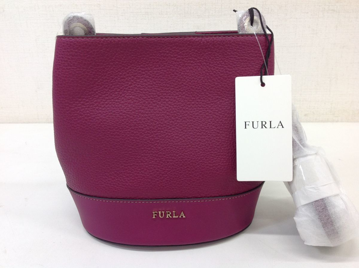 営KZ960-80【未使用品】FURLA フルラ 巾着型 クロスボディ ショルダー