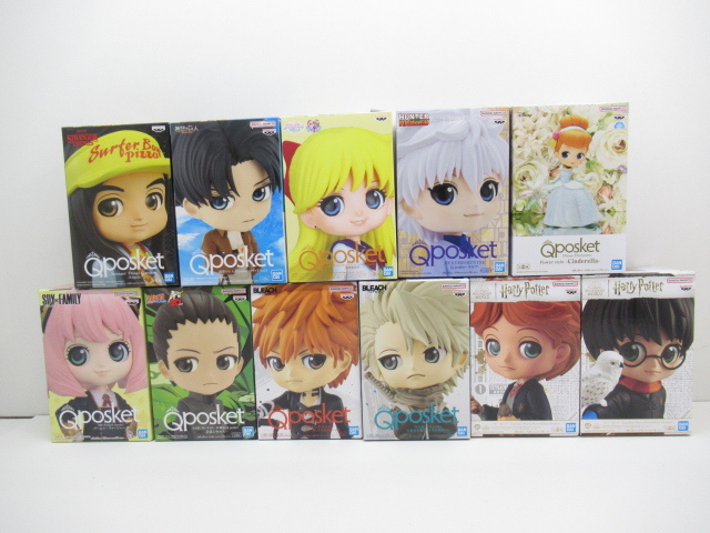 n70181-ty 未開封◇11個 Qposket 進撃の巨人 ナルト ブリーチ ハリーポッター [056-230808]