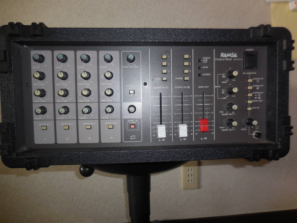 RAMSA WR-P01 200W+200Wのパワーアンプ内蔵 パワードミキサー 動作品 NO，6