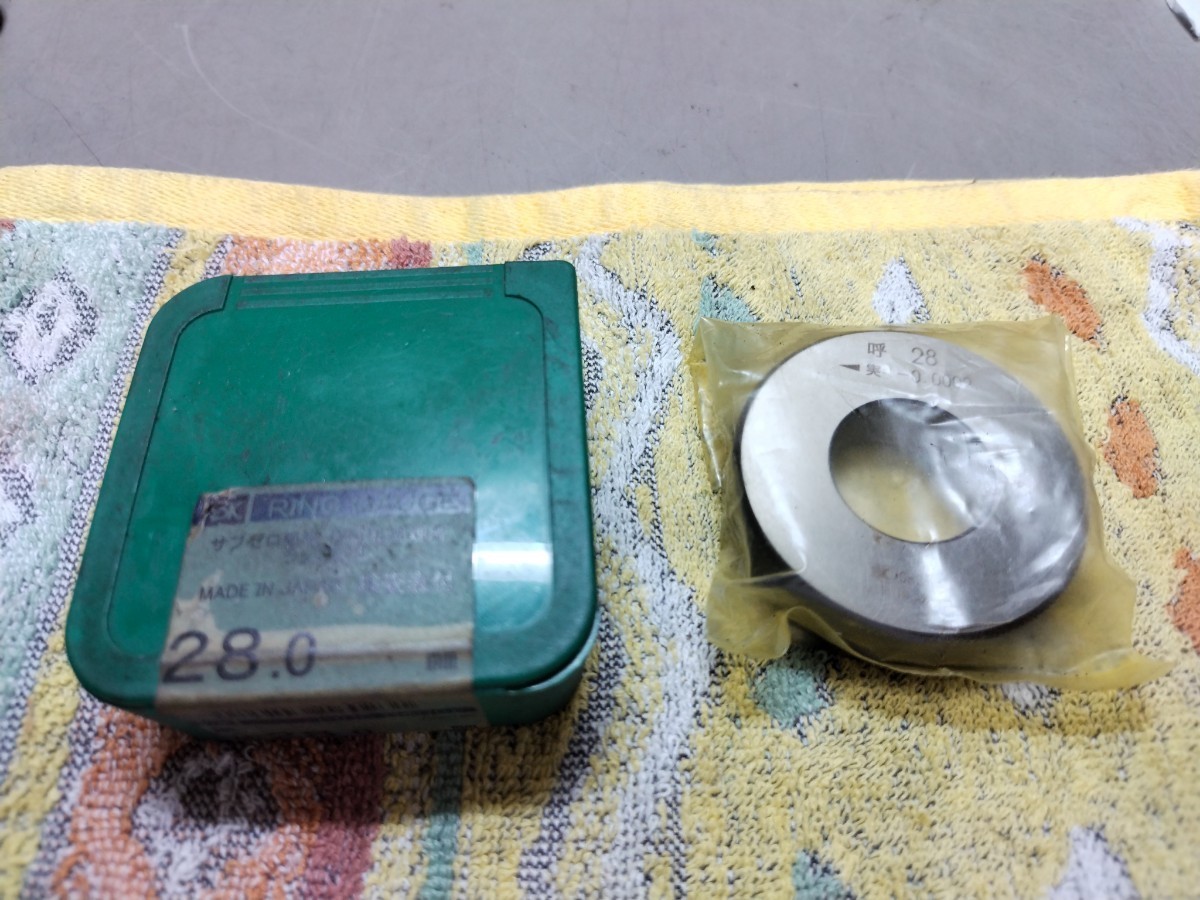 (YK)　NIIGATA SEIKI／新潟精機　SK　リングゲージ　28㎜／ー0.002　ケース付き　測定工具　中古