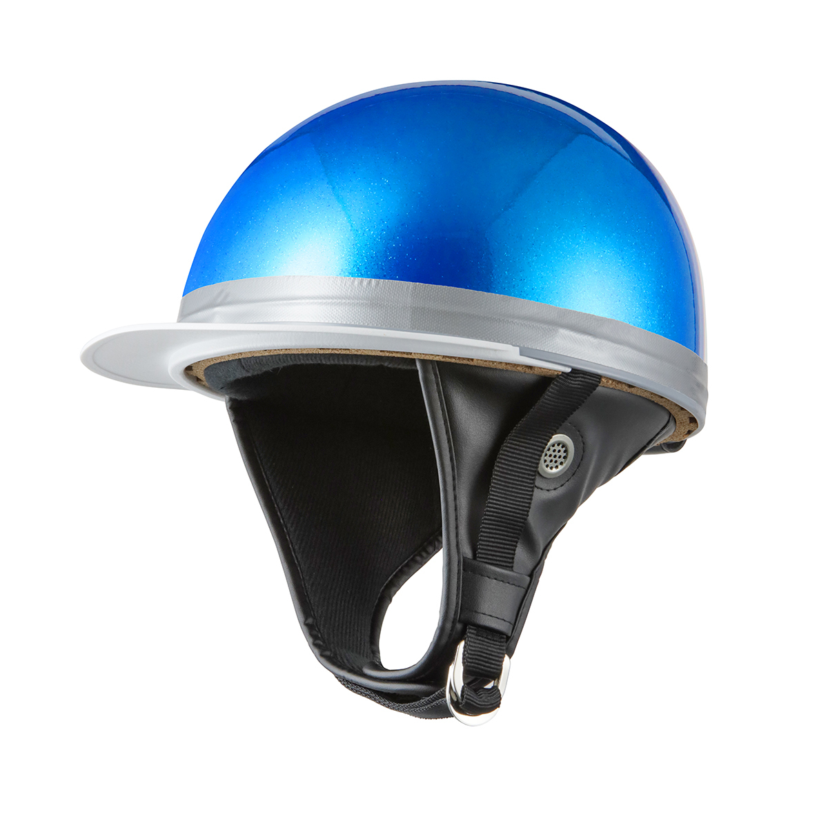 コルク半キャップ ヘルメット コルク半キャップ 三つボタン レッドラメ 新品 半ヘル 57cm