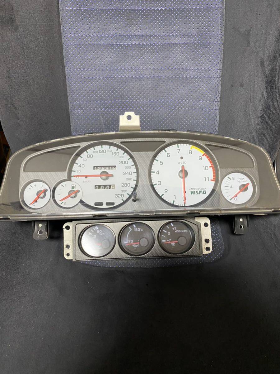 日産 スカイラインGT-R BCNR33 NISMO フルスケール スピードメーター +3連メーター