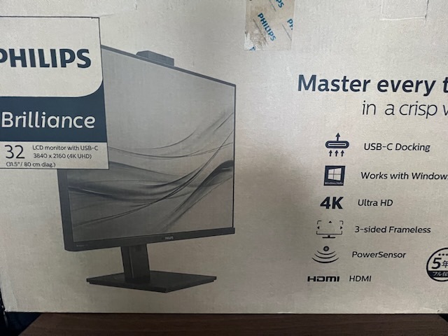 PHILIPS 31.5インチ USB-C ドッキング液晶モニター 329P1H/11