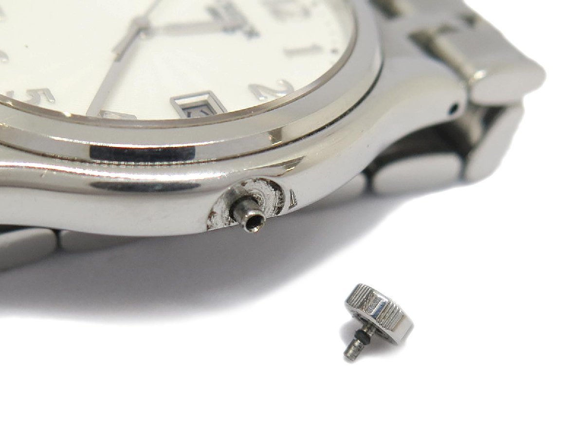 1円 ry SEIKO セイコー クレドール デイト メンズ QZ クオーツ 腕時計 