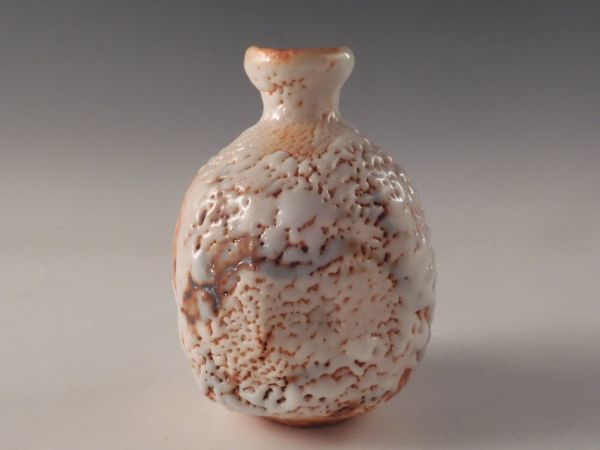 ○栄○絵志野 林 正太郎 造 徳利 酒器 共布 共箱 無傷完品 56s39(志野