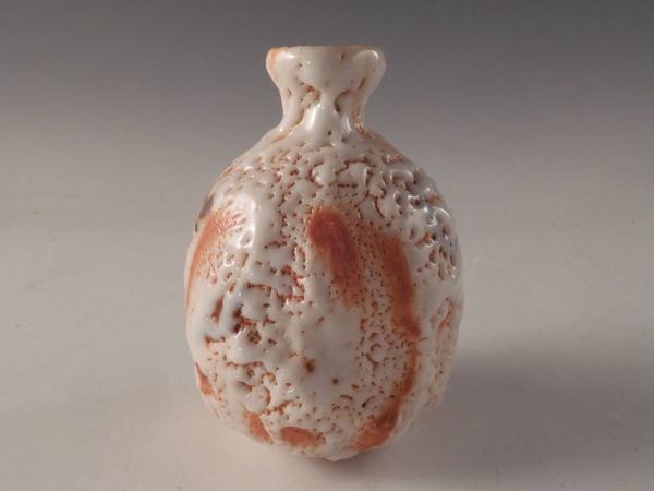 ○栄○絵志野 林 正太郎 造 徳利 酒器 共布 共箱 無傷完品 56s39(志野