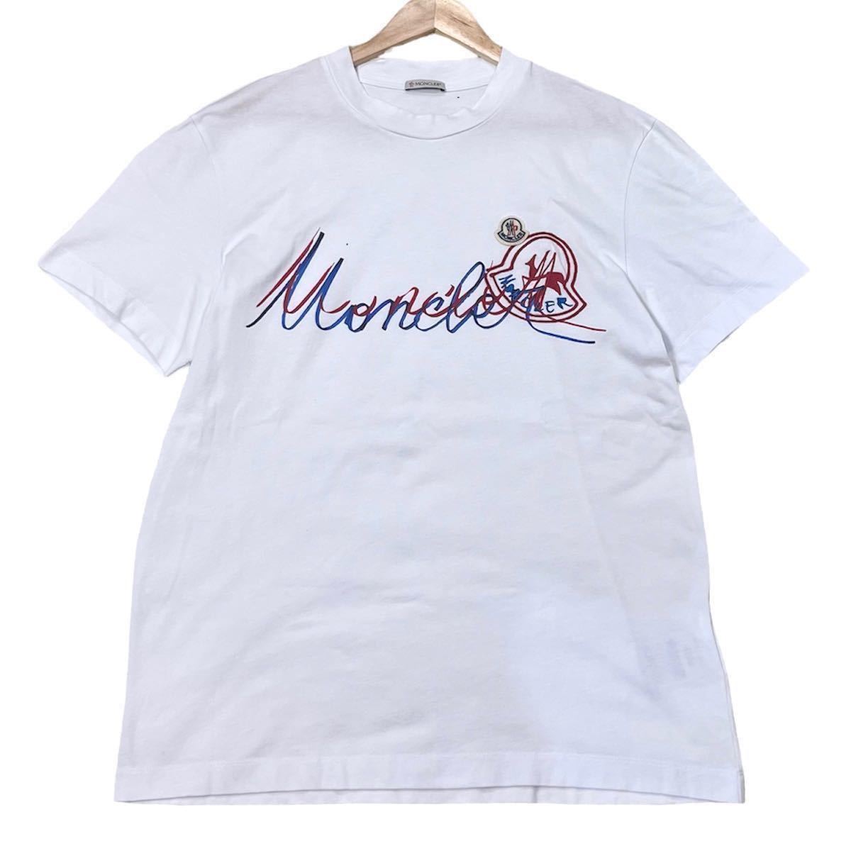 未使用級/Lサイズ○モンクレール【圧巻のデザイン】半袖 Tシャツ 通年 
