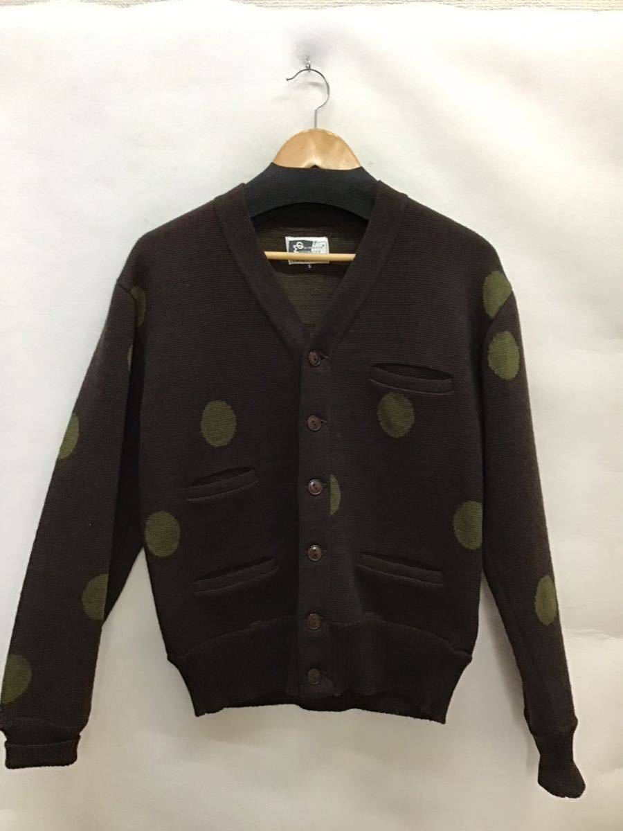 20230813【Engineered Garments 】エンジニアドガーメンツ カーディガン ドット柄 エルボーパッチs 