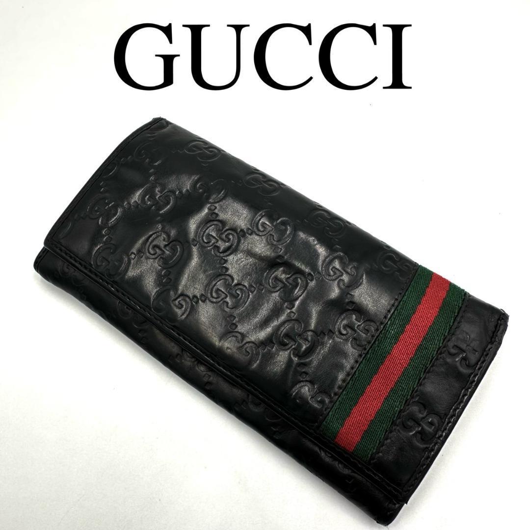 GUCCI グッチ 長財布 シェリーライン ヴィンテージ ロゴプリント