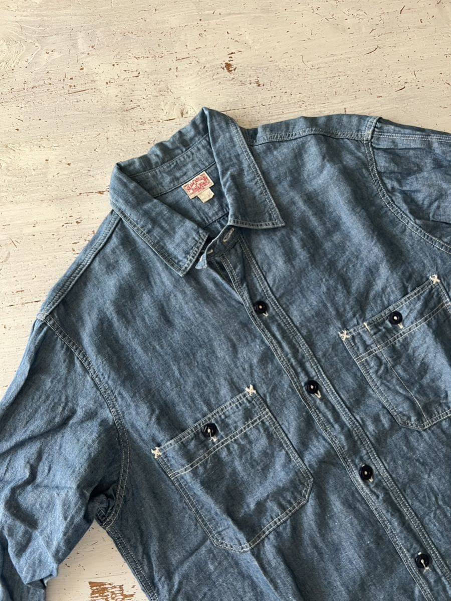 freewheelers フリーホイーラーズ シャンブレーシャツ ブルー size16 ヴィンテージ 長袖シャツ VINTAGE ワークシャツ neal cassady