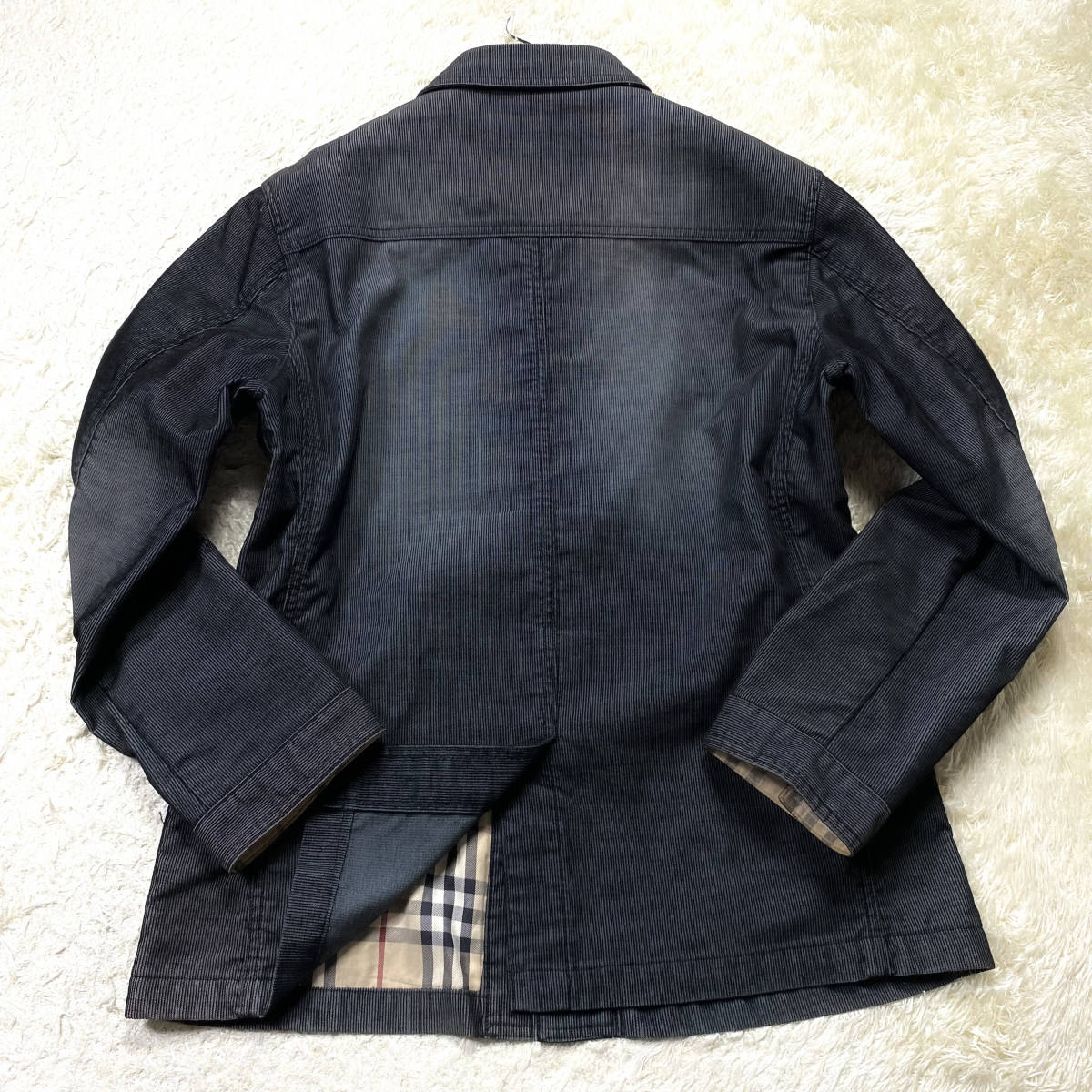 絶版極美品BURBERRY BLACKLABELデニムジャケット銀メタルボタン ノバ