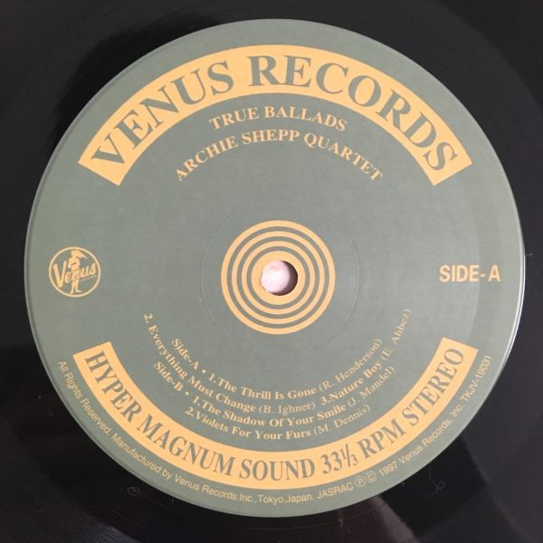 帯付 LP VENUS】 アーチー・シェップ・カルテット / トゥルー