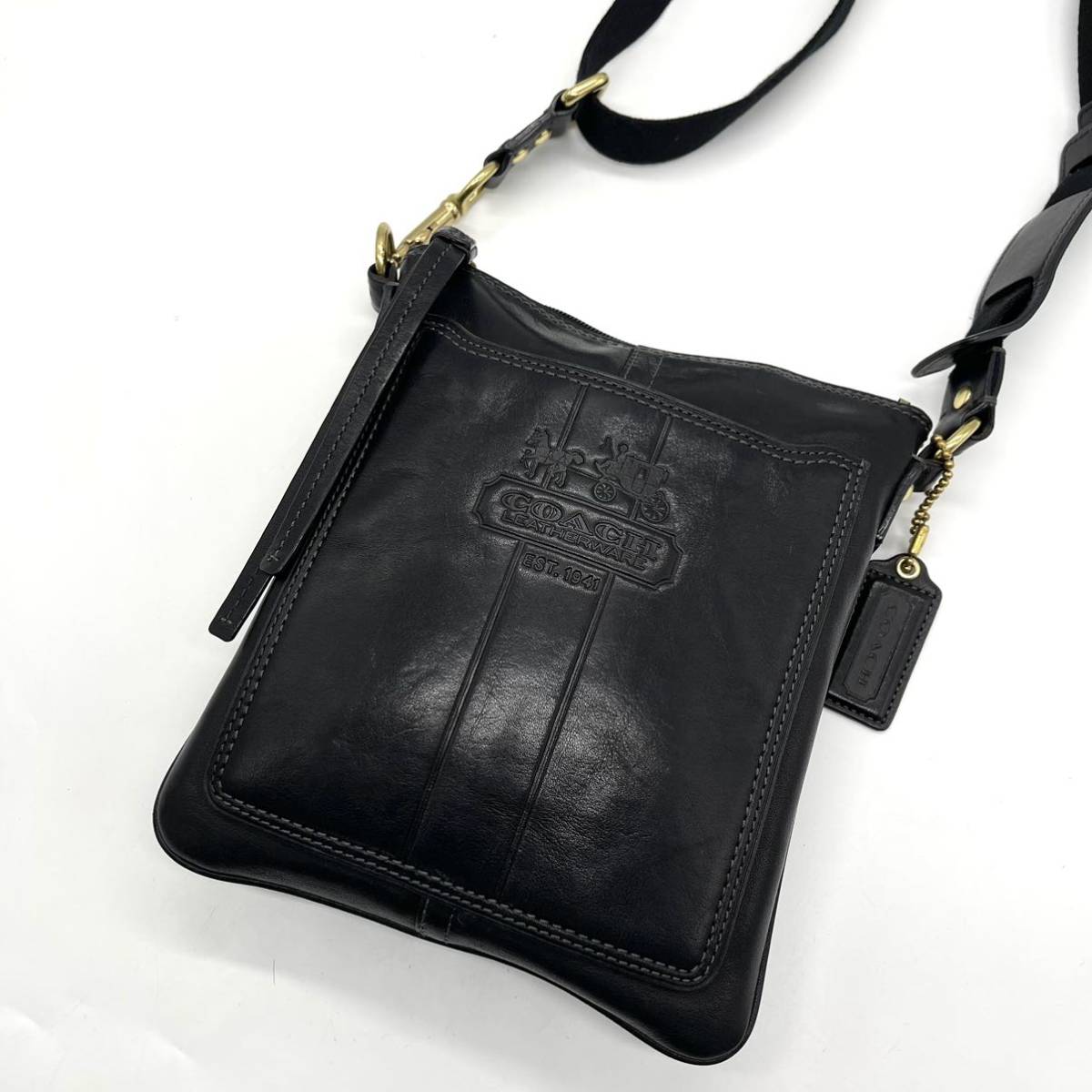 1円〜【極美品!!】COACH コーチ メンズ ショルダーバッグ サコッシュ 