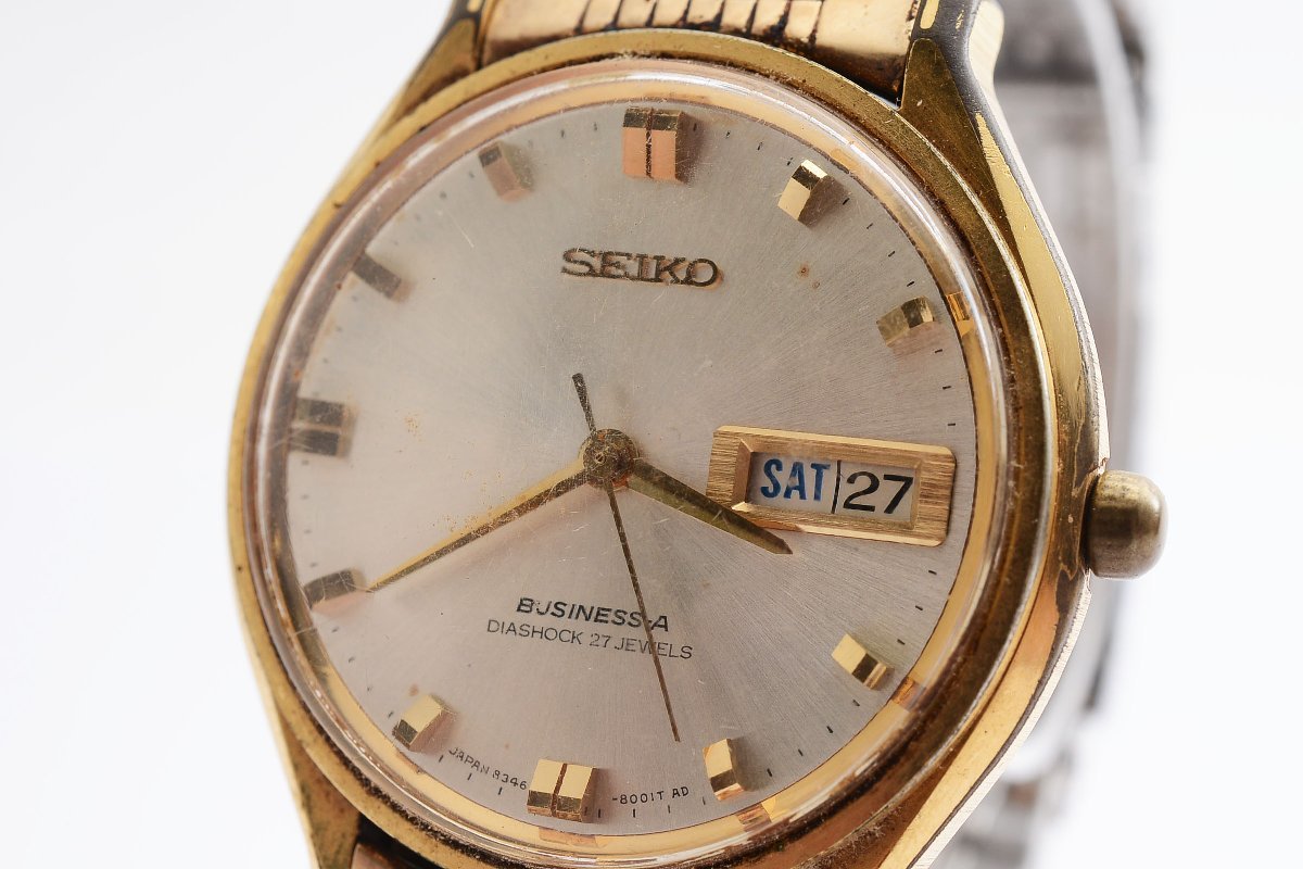 稼働品 セイコー ビジネスA デイデイト 自動巻き メンズ 腕時計 SEIKO